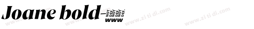 Joane bold字体转换
